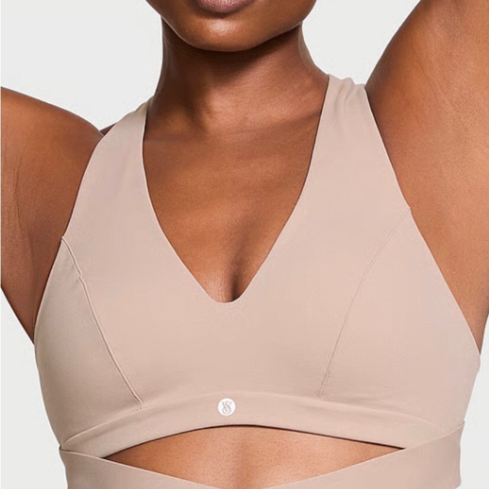 Victoria's Secret Nude V-Neck Sports Bra